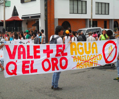 Hundreds march against AngloGold Ashanti in Colombia