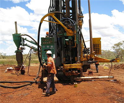 Drill rig on minesite in Western Australia