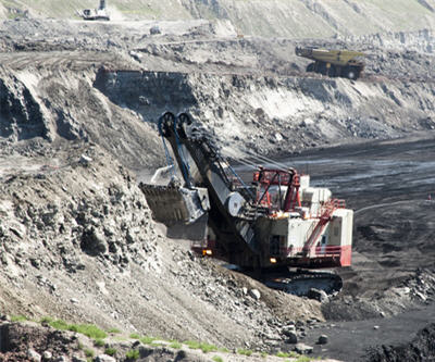 Coal mining in Wyoming, USA