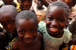 Children from the community neighbouring Roxgold's Yaramoko project