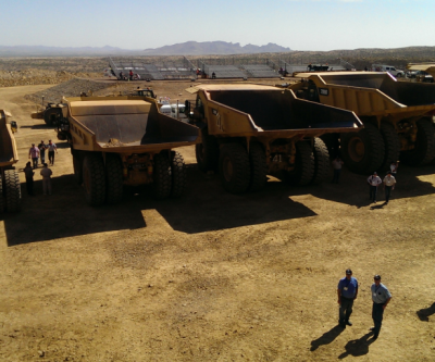 Caterpillar mining trucks tinaja hills mining testing grounds tucson