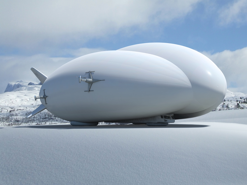hybrid airship parked on snow 1140