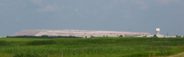 Source: goingeast.ca, Potash tailings dominating the skyline