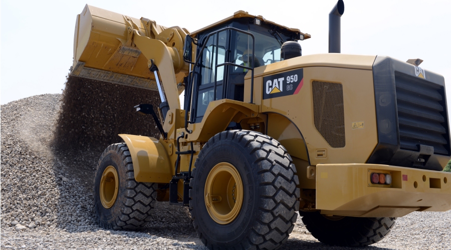 Cat 950 GC Wheel Loader handling aggregate