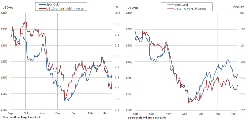 Gold price rebounds after dovish Fed