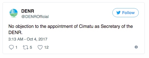 Philippines confirms environment minister who supports open pit mining ban