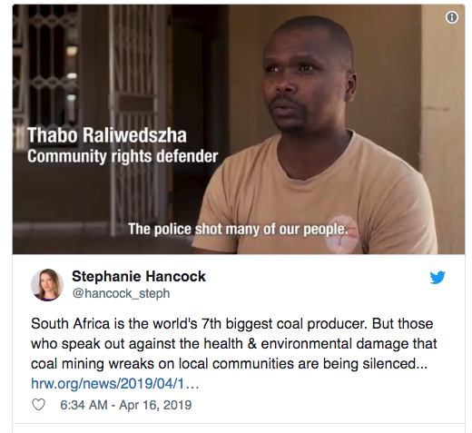 Anti-mining activists in South Africa face harassment, death — report