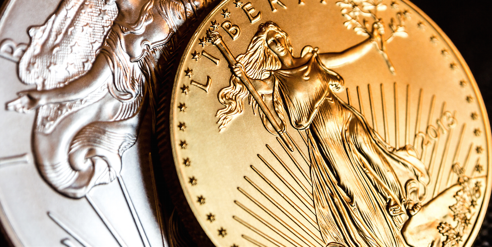 gold silver coins