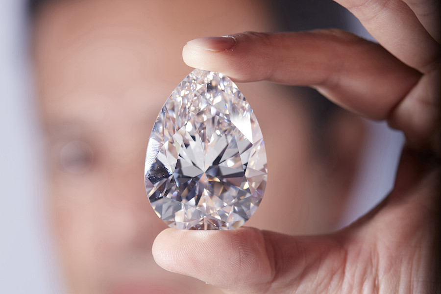 Largest white diamond ever auctioned goes for $21.5 million