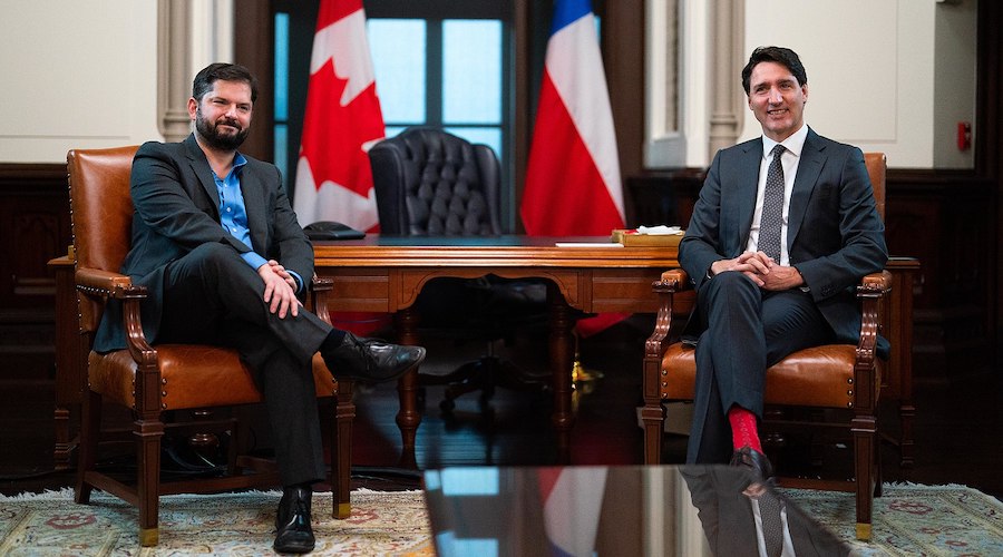Gabriel Boric and Justin Trudeau