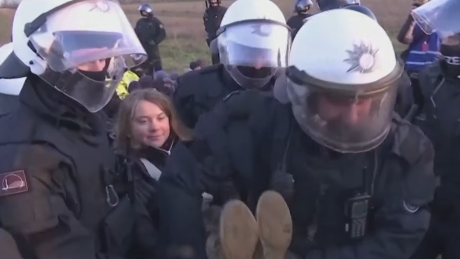 Greta Thunberg released after brief detention at German coal mine protest