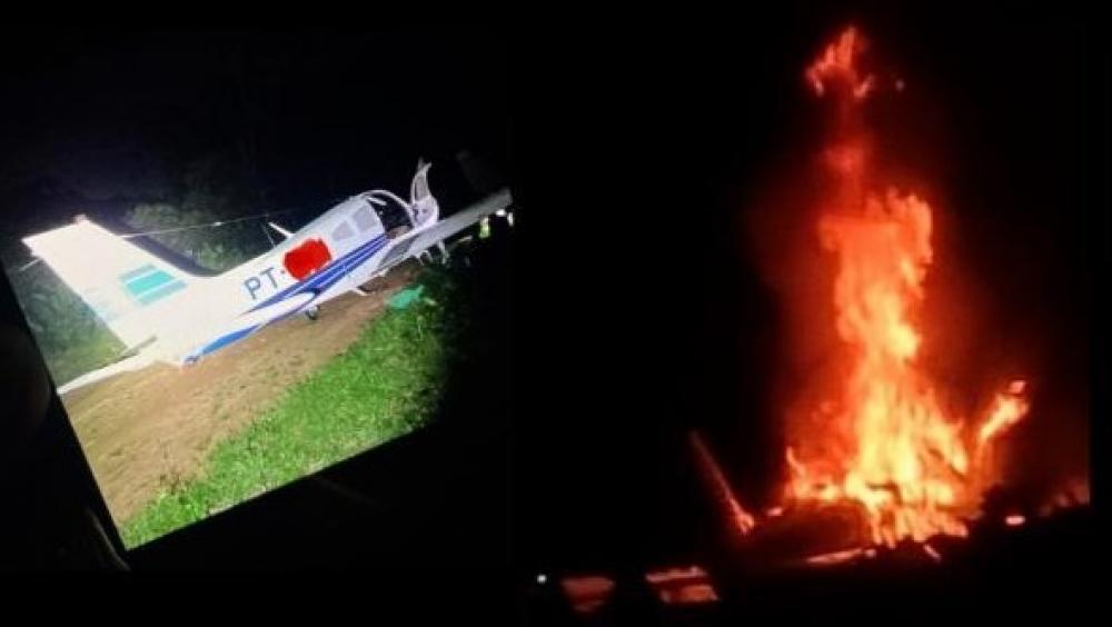 Airplane destroyed by the Brazilian Air Force