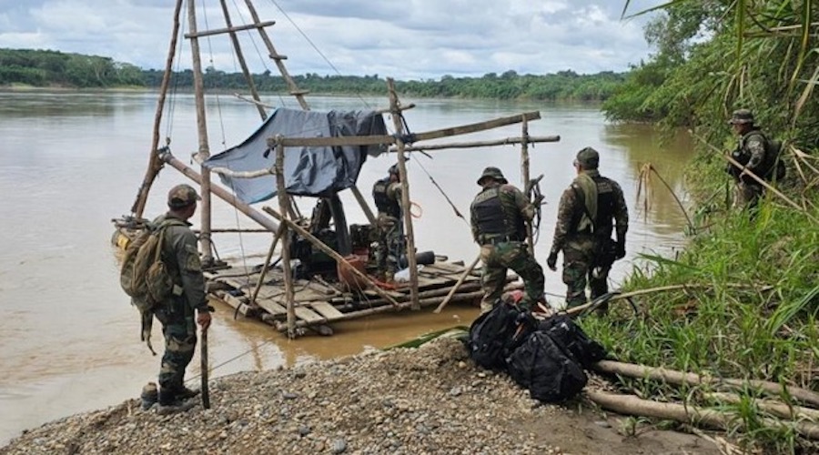 Illegal mining equipment seized in Madre de Dios in August 2023.