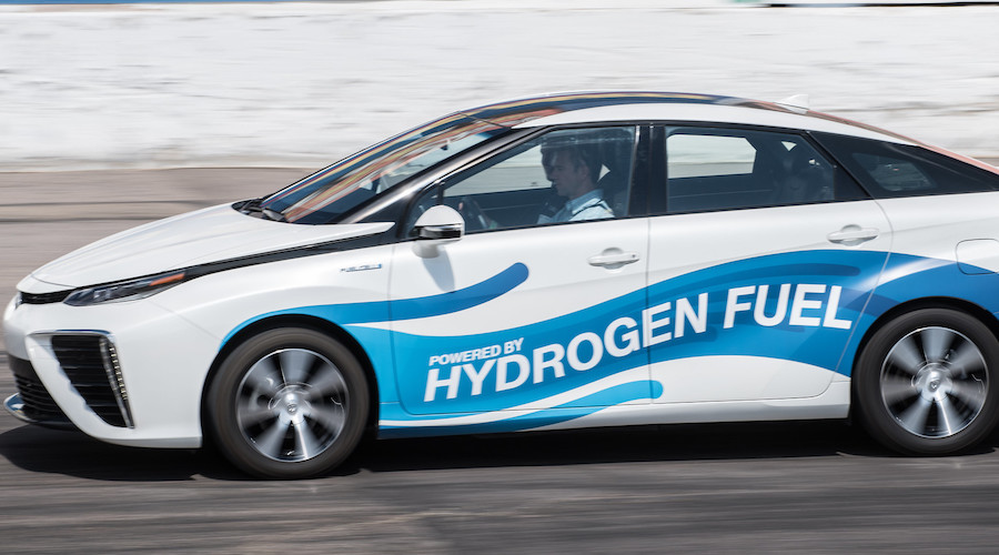 Hydrogen-fueled car