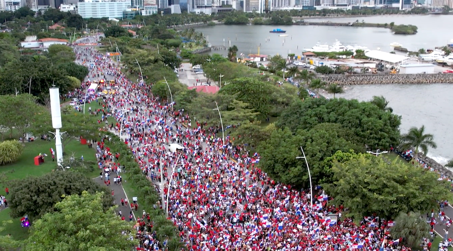 Union members stage demonstration at First Quantum’s Panama mine
