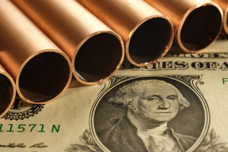 Copper prices fall on stronger US dollar