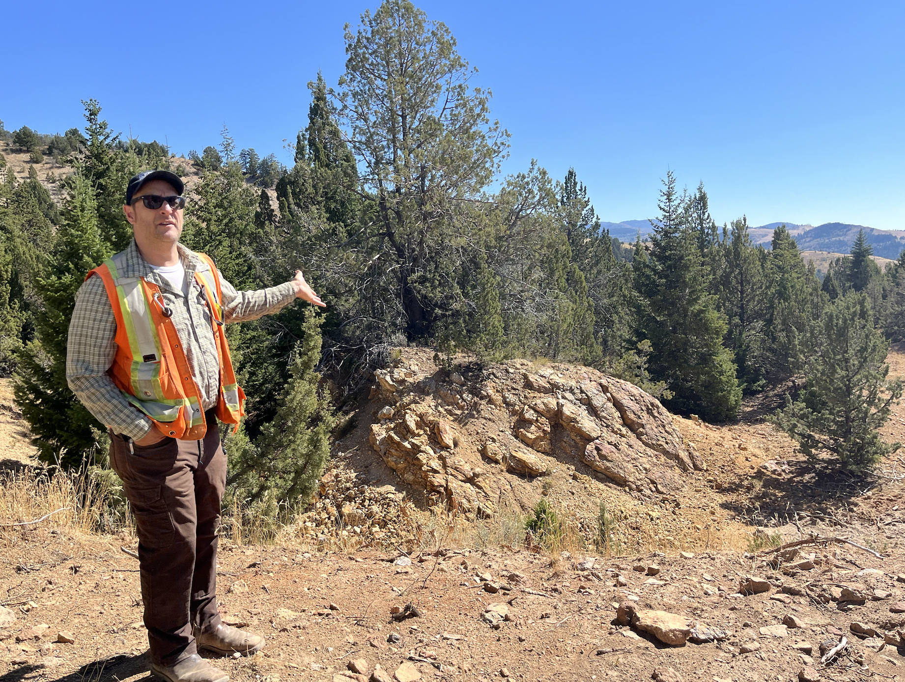 Project geologist at the BlackSheep exploration target (Image: Amanda Stutt)